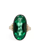 Szmaragd 14k żółte złoto Pierścionek Vintage vrc113y